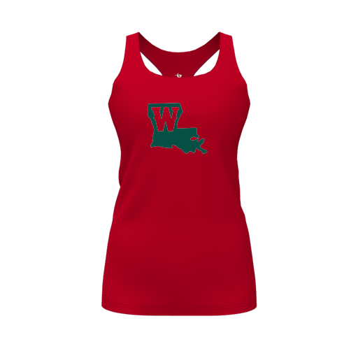 [FT0TRBRD-FYS-LOGO2] Decker Racerback Tank Top (Female Youth S, Red, Logo 2)