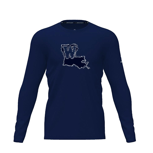 [CUS-DRIF-TEES-PER-CNK-LSL-NVY-YXS-LOGO2] Dri Fit Performance T-Shirt (Youth XS, Navy, Logo 2, Long Sleeve)