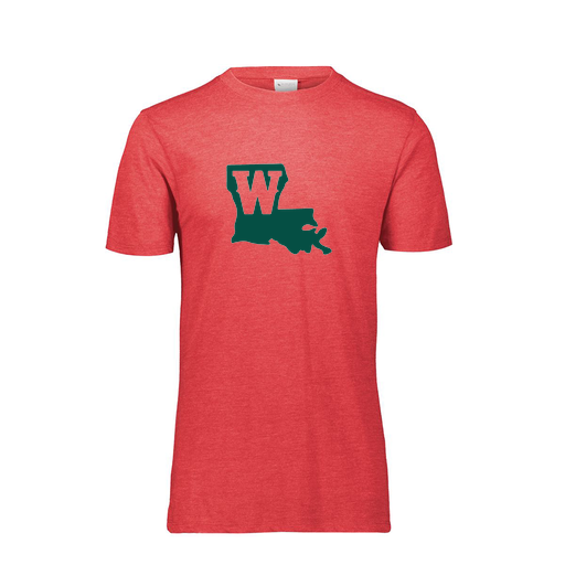 [FTSCUBRD-AS-LOGO2] Decker Men's Tri-Blend T-Shirt - Short Sleeve (Adult S, Red, Logo 2)