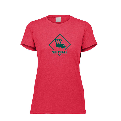 [FTSCUBRD-FAXS-LOGO1] Decker Women's Tri-Blend T-Shirt - Short Sleeve (Female Adult XS, Red, Logo 1)