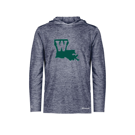 [FOLHCGNV-AS-LOGO2] Decker Men's Charge Hoodie (Adult S, Navy, Logo 2)