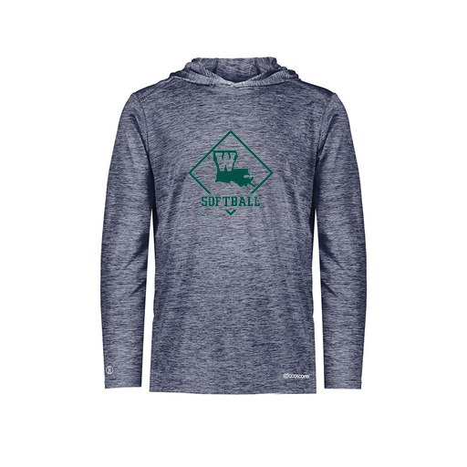 [FOLHCGNV-YS-LOGO1] Decker Youth Charge Hoodie (Youth S, Navy, Logo 1)