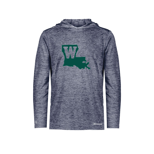 [FOLHCGNV-YS-LOGO2] Decker Youth Charge Hoodie (Youth S, Navy, Logo 2)