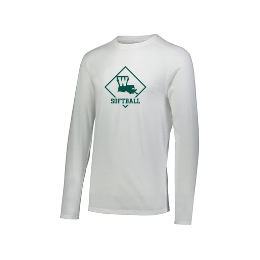 [FTLCUBWH-AXS-LOGO1] Decker Men's Tri-Blend T-Shirt - Long Sleeve (Adult XS, White, Logo 1)