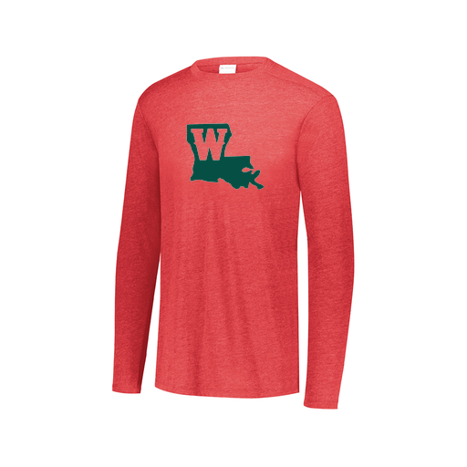[3075.V96.XS-LOGO2] Men's LS Ultra-blend T-Shirt (Adult XS, Red, Logo 2)
