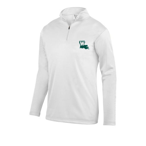 [DFW-FFQZ-WHT-AS-LOGO2] Men's FlexFleece 1/4 Zip (Adult S, White, Logo 2)