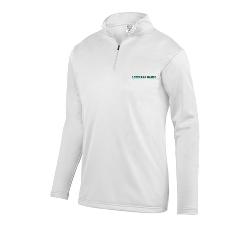 [FOLQFFWH-AS-LOGO3] Decker Men's FlexFleece 1/4 Zip (Adult S, White, Logo 3)