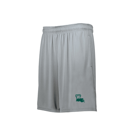 [229511.099.XS-LOGO2] Decker Men's Swift Short (Adult XS, Silver, Logo 2)