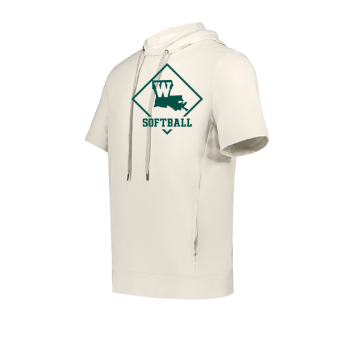 [222605-WHT-YS-LOGO1] YOUTH VENTURA SOFT KNIT SHORT SLEEVE HOODIE (Youth S, White, Logo 1)