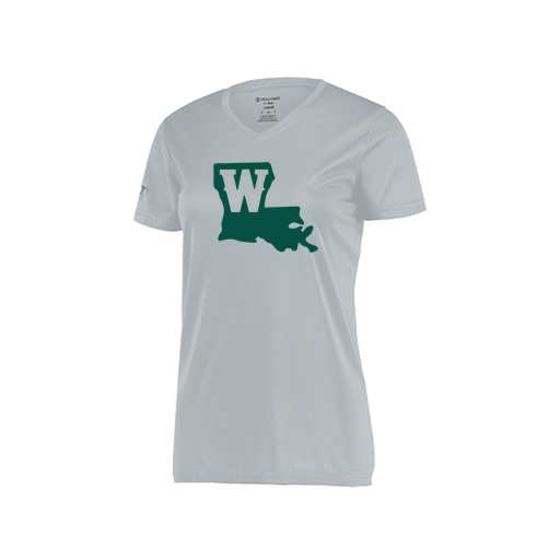 [222820.099.S-LOGO2] Ladies Movement Dri Fit Shirt (Female Adult S, Silver, Logo 2)
